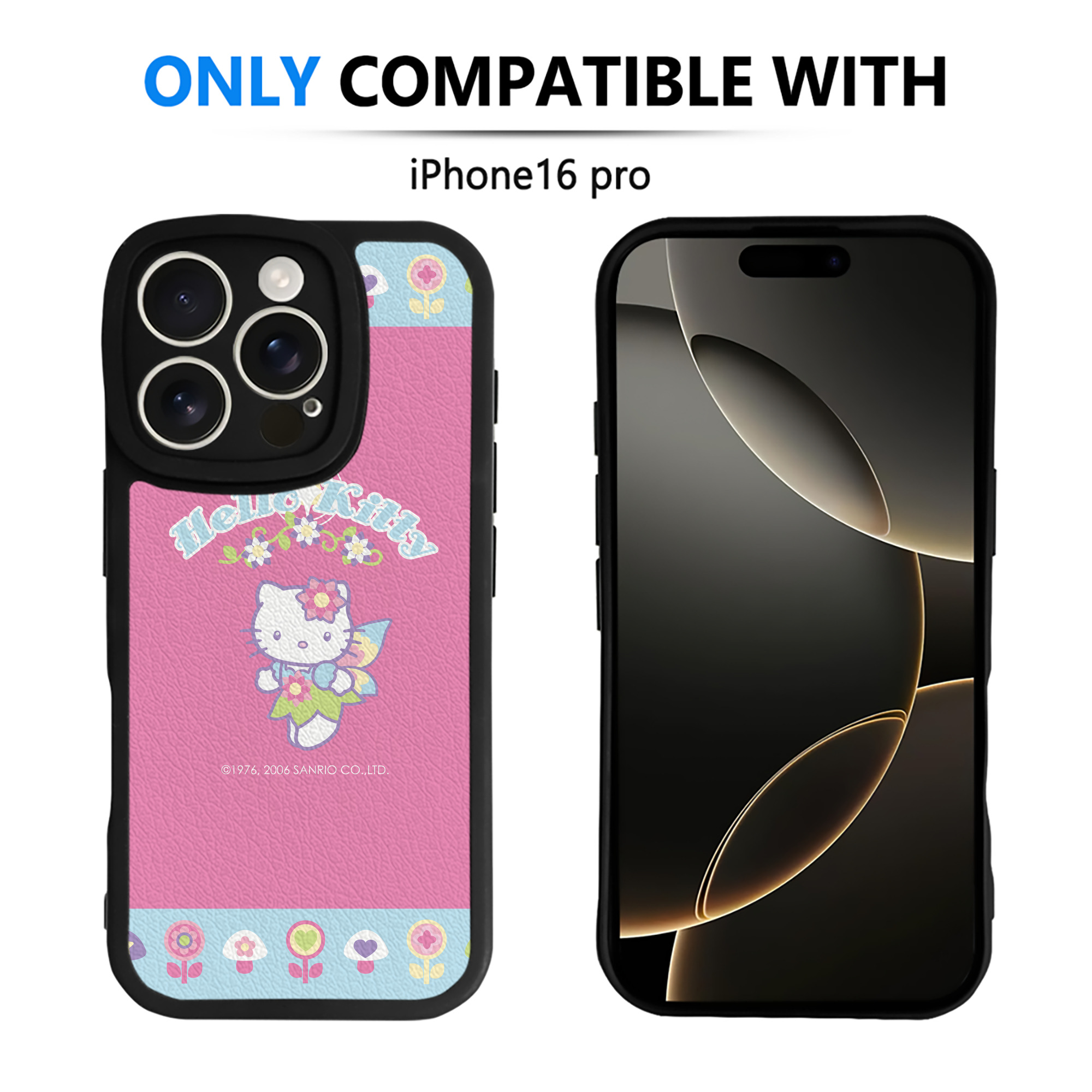（画像用） Hello Kitty ハローキティ 【iPhone 16シリーズ対応】シリコンスマホケース（レザー調） 材質：シリコン